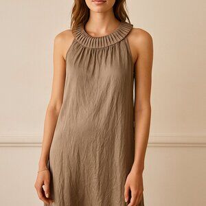 NWT Calypso St. Barth Silk Dress Taupe Medium